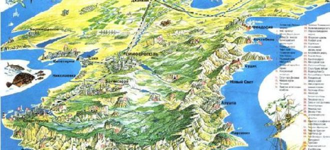 Подробные карты крыма с курортами, городами, поселками, селами