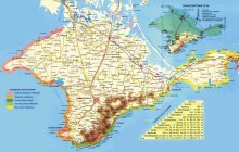 Подробные карты Крыма с курортами, городами, поселками, селами
