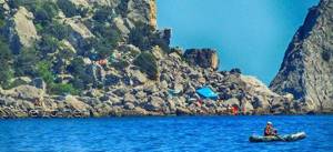 Нудистский пляж Голубые камни в Симеизе, Крым: на карте, фото, описание