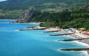Пляжи Ореанды, Курпаты (Ялта, Крым). Набережная. Фото. Отзывы